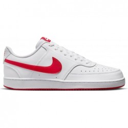 Chaussures Nike Court Vision Low Next Nature pour homme (HF1744-101, blanc/rouge université)