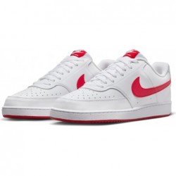 Chaussures Nike Court Vision Low Next Nature pour homme (HF1744-101, blanc/rouge université)