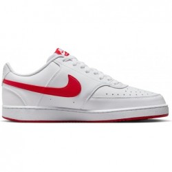 Chaussures Nike Court Vision Low Next Nature pour homme (HF1744-101, blanc/rouge université)