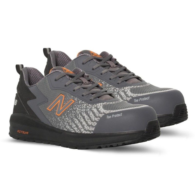 Bottes industrielles Speedware à embout composite New Balance pour hommes, gris/orange