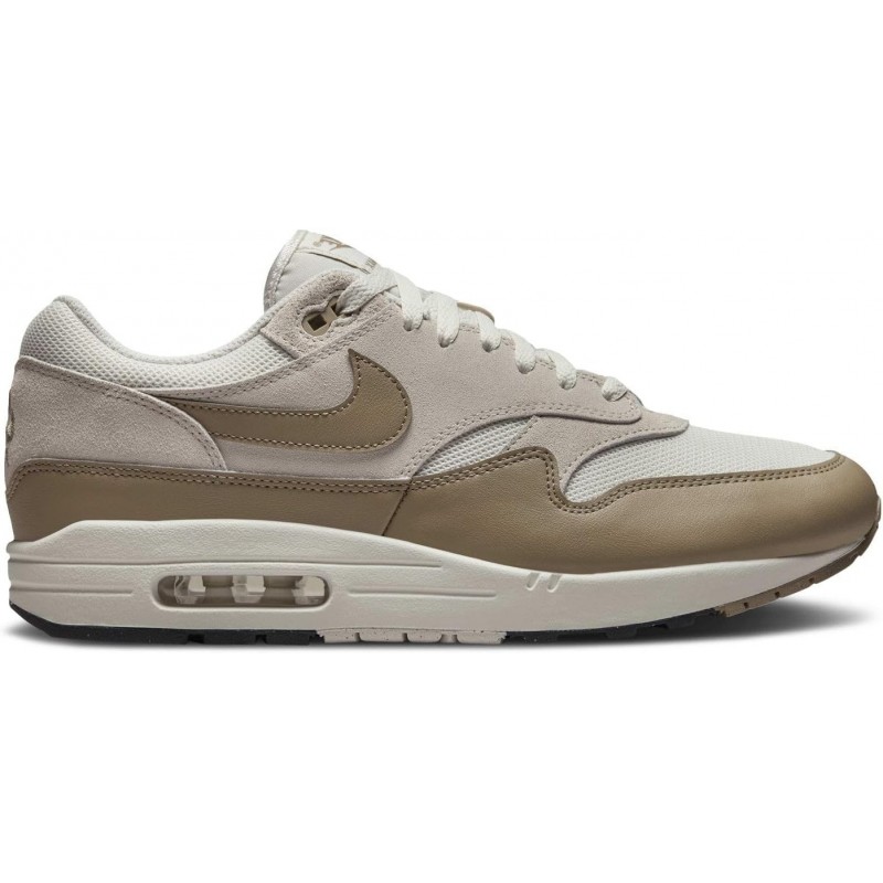 Chaussures Nike Air Max 1 Essential pour homme (FZ5808-001, blanc/platine pur/noir/or université)