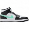 Chaussures Jordan Nike Air 1 Mid pour Homme Blanc/Vert Glow-Noir DQ8426 103