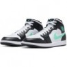 Chaussures Jordan Nike Air 1 Mid pour Homme Blanc/Vert Glow-Noir DQ8426 103