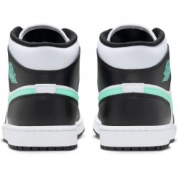 Chaussures Jordan Nike Air 1 Mid pour Homme Blanc/Vert Glow-Noir DQ8426 103