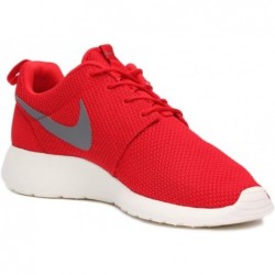 Nike Roshe Run Rosherun Rouge Gris Voile Hommes Sportwear Chaussures De Course 511881-601