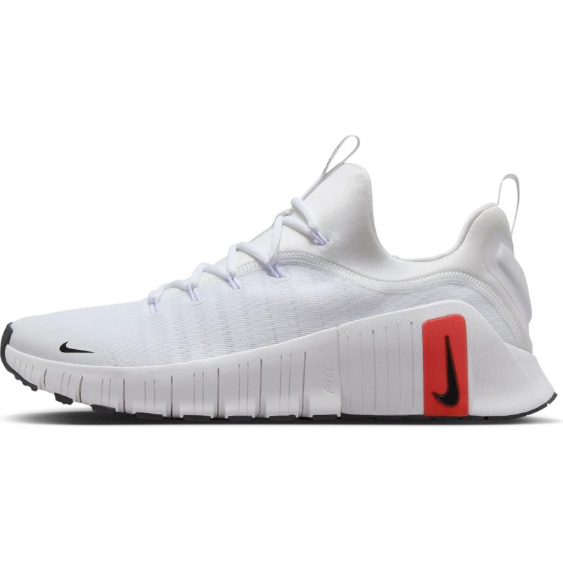 Chaussures d'entraînement Nike Free Metcon 6 pour homme (FJ7127-100, blanc/rouge picante/platine pur/noir)