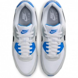 Chaussures Nike Air Max 90 pour homme (FN6958-102, blanc/bleu photo/platine pur/noir)