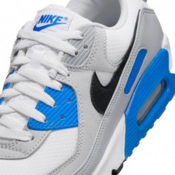 Chaussures Nike Air Max 90 pour homme (FN6958-102, blanc/bleu photo/platine pur/noir)