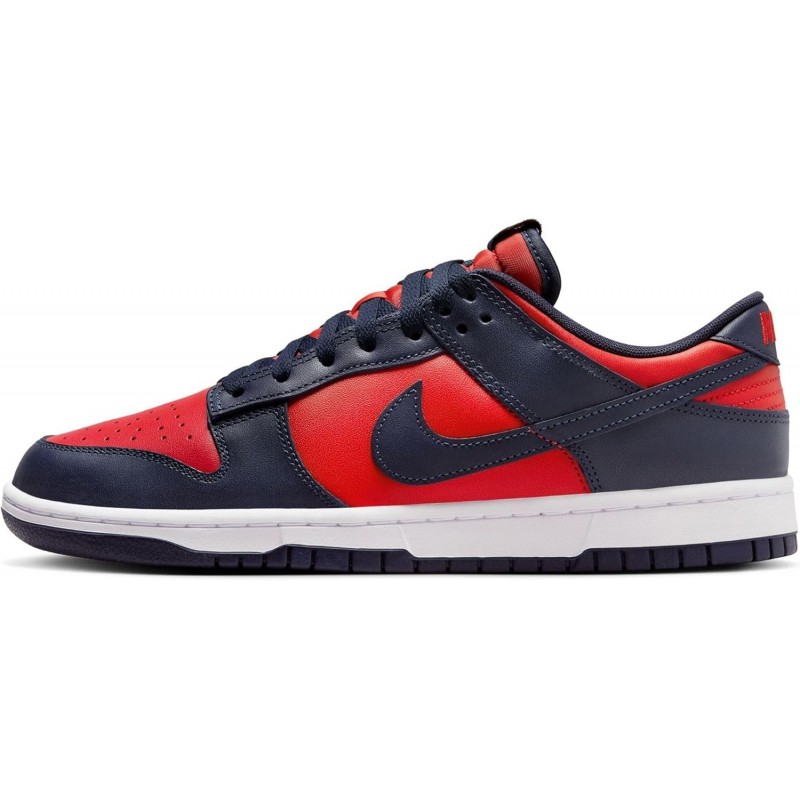 Chaussures Nike Dunk Low Retro pour homme (DV0833-601, rouge université/blanc/obsidienne)