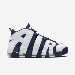 Chaussures Nike Air More Uptempo '96 pour homme (FQ8182-100, blanc/or métallique/rouge université/bleu marine minuit)