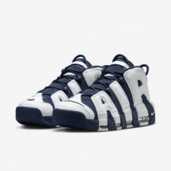 Chaussures Nike Air More Uptempo '96 pour homme (FQ8182-100, blanc/or métallique/rouge université/bleu marine minuit)