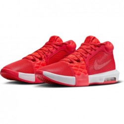 Chaussures de basket-ball NIKE LeBron Witness 8 (FB2239-600, cramoisi clair/cramoisi vif/rouge gym/blanc)