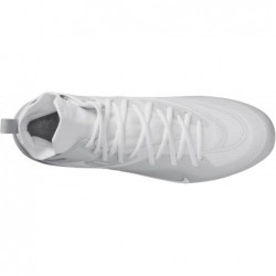 Chaussures de crosse Nike Alpha Huarache 8 Elite CW4440-011 pour homme Blanc/Platine pur/Gris loup/Blanc