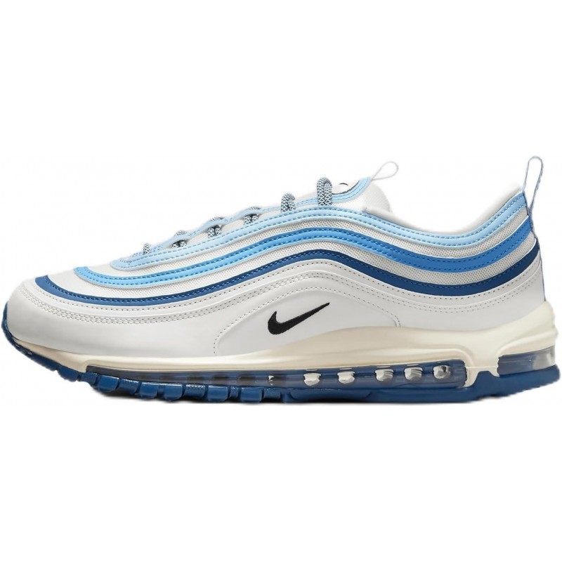 Chaussures Nike Air Max 97 pour homme (FN6957-100, blanc sommet/bleu court/bleu photo clair/noir)