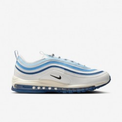 Chaussures Nike Air Max 97 pour homme (FN6957-100, blanc sommet/bleu court/bleu photo clair/noir)