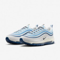 Chaussures Nike Air Max 97 pour homme (FN6957-100, blanc sommet/bleu court/bleu photo clair/noir)