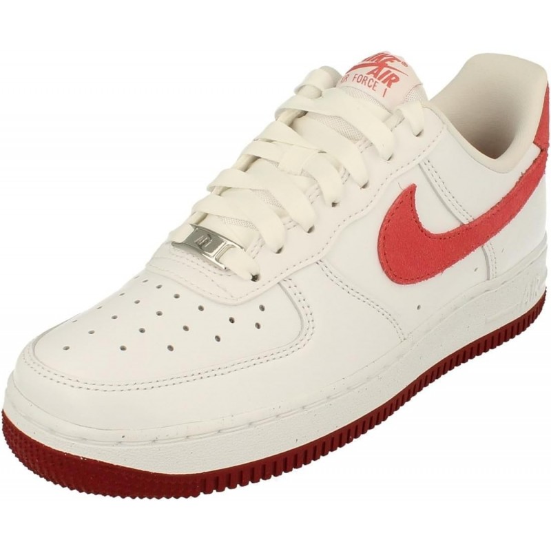 Baskets Nike Air Force 1 Low pour femme, blanc/rouge équipe/rouge dragon/adobe