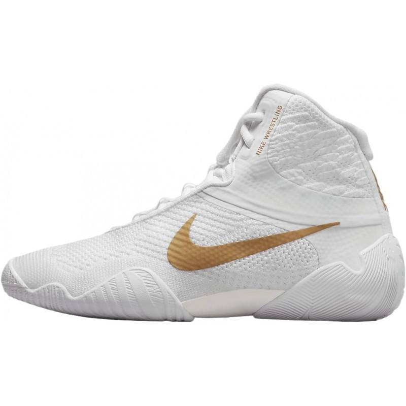 Chaussures de lutte Nike Tawa pour hommes (CI2952-171, blanc/blanc/blanc/or métallique)