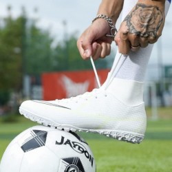 Chaussures de football pour hommes Chaussures de football montantes pour gazon Chaussures de football professionnelles pour entr