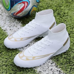 Chaussures de football UVCDE pour hommes, chaussures de football montantes en gazon synthétique pour l'extérieur et l'intérieur,