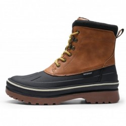 Bottes de neige imperméables et isolées pour hommes Bruno Marc Bottes d'hiver chaudes doublées de fourrure pour l'extérieur