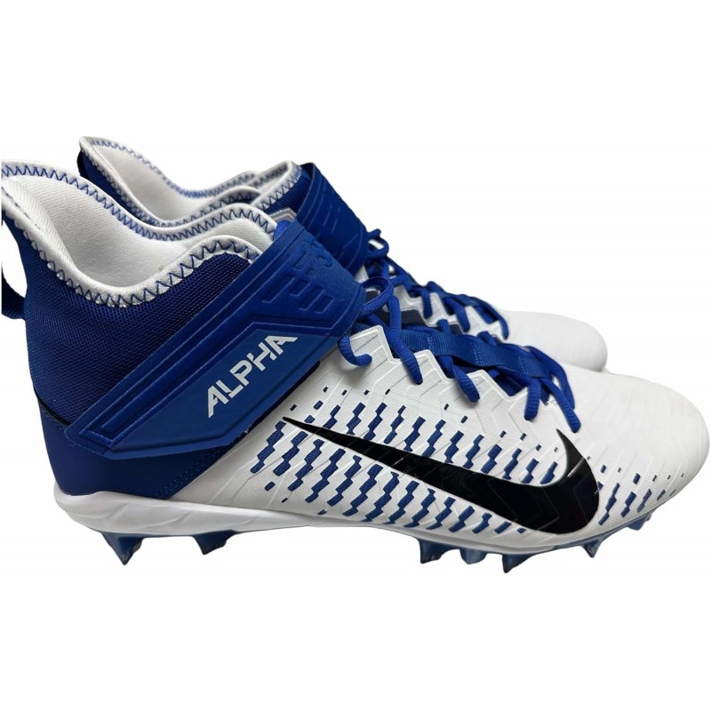 Chaussures de football Nike Alpha Menace Pro2 Mid pour homme #BV3945-101 Blanc/Bleu royal équipe