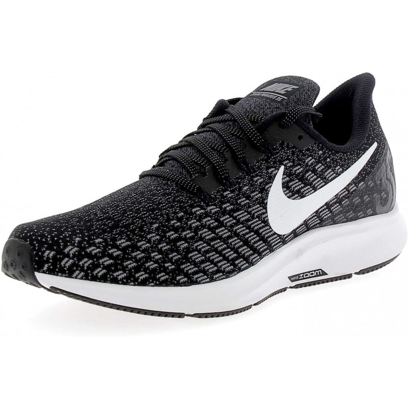 Chaussure de course Nike Air Zoom Pegasus 35 pour homme, noir/blanc/fumée de pistolet/huile