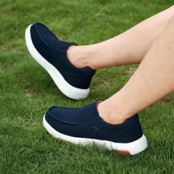 Chaussures de marche orthopédiques OrthoComfoot pour hommes avec soutien de la voûte plantaire : mocassins à enfiler en cuir sué